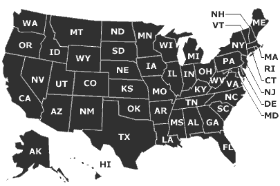 United States map (clickable)
